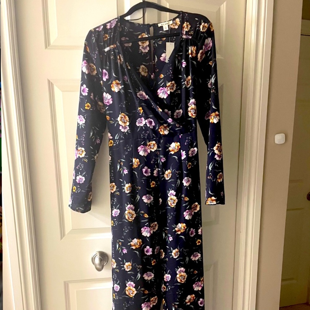 Francesca’s Floral Jumpsuit, Size large